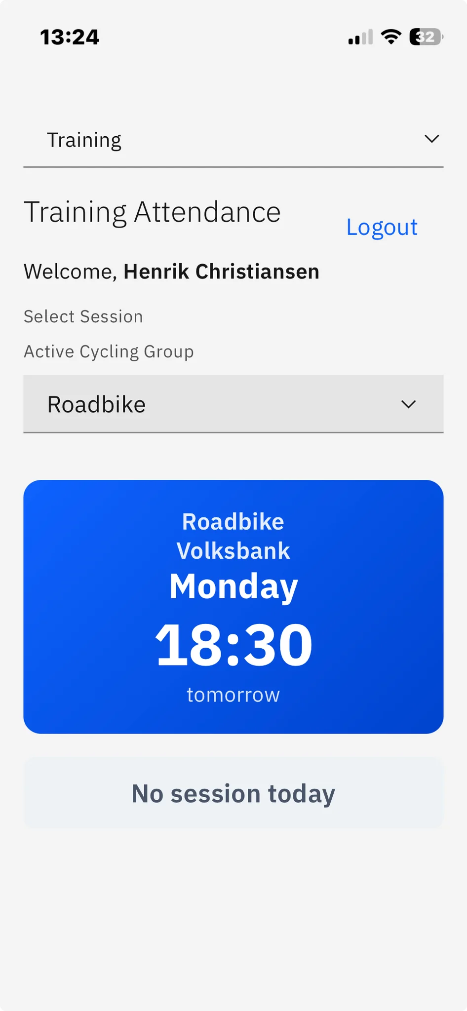 Training Tracker als Progressive Web App